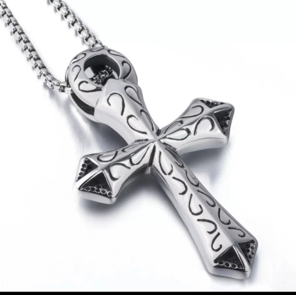 Large Silver Ankh Cross Symbol - Picture 2 of 8